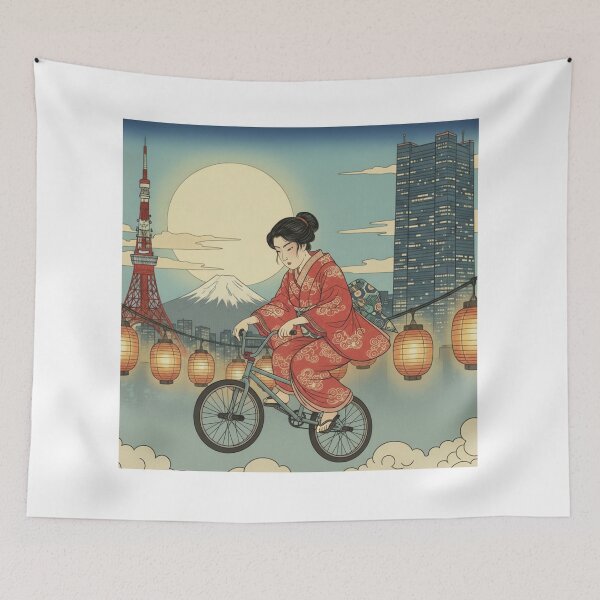 Item preview, Japanese traditional drawing x Street culture - Ukiyoe x BMX designed and sold by Studio-MiMi.