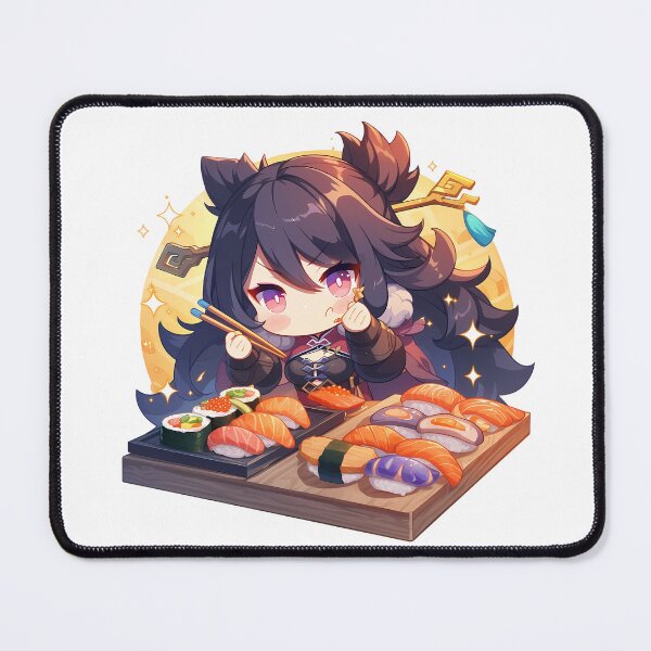 Item preview, Beidou Genshin Impact Chibi Sushi Captain Vibes designed and sold by Spraykart.