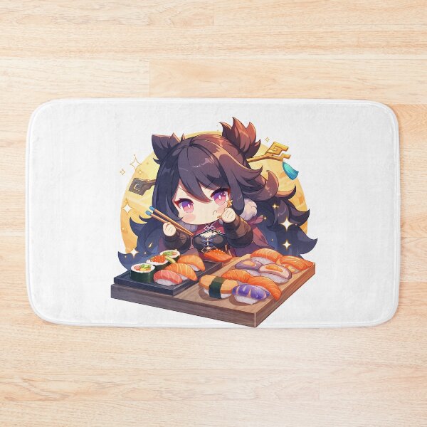Item preview, Beidou Genshin Impact Chibi Sushi Captain Vibes designed and sold by Spraykart.