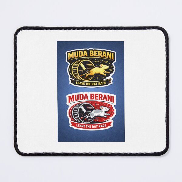 Item preview, Muda Berani – Leave The Rat Race Sticker | Escape the 9–5 Hustle Mindset designed and sold by Wander Pop Studio.