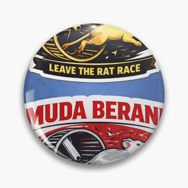 Item preview, Muda Berani – Leave The Rat Race Sticker | Escape the 9–5 Hustle Mindset designed and sold by Wander Pop Studio.