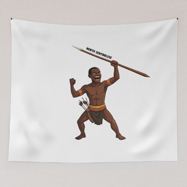 Item preview, Fierce Spear Warrior Shout – Primal Tribal Strength Illustration designed and sold by SeriouslyArtistical.