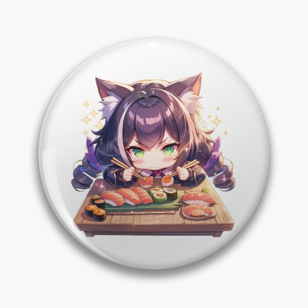 Item preview, Kyaru Princess Connect Redive Chibi Catgirl Sushi Focus designed and sold by Spraykart.