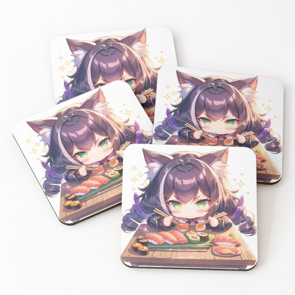 Item preview, Kyaru Princess Connect Redive Chibi Catgirl Sushi Focus designed and sold by Spraykart.