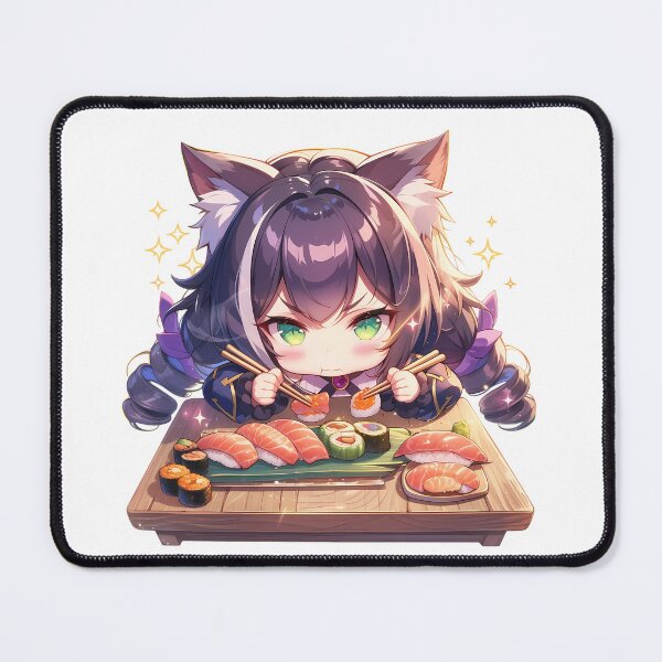 Item preview, Kyaru Princess Connect Redive Chibi Catgirl Sushi Focus designed and sold by Spraykart.