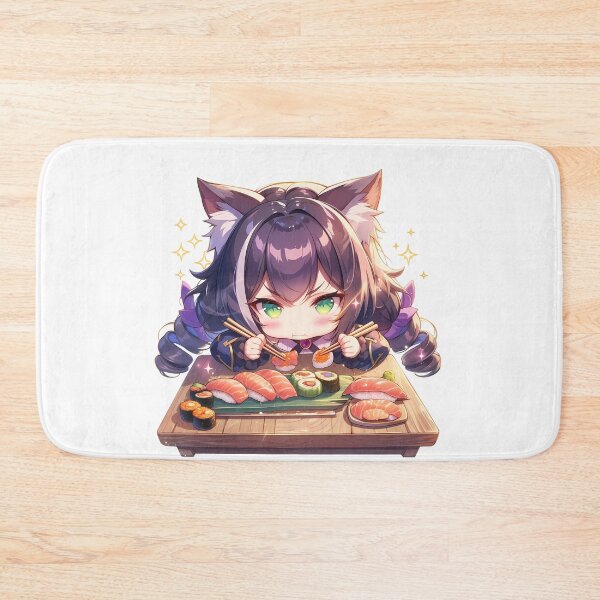Item preview, Kyaru Princess Connect Redive Chibi Catgirl Sushi Focus designed and sold by Spraykart.