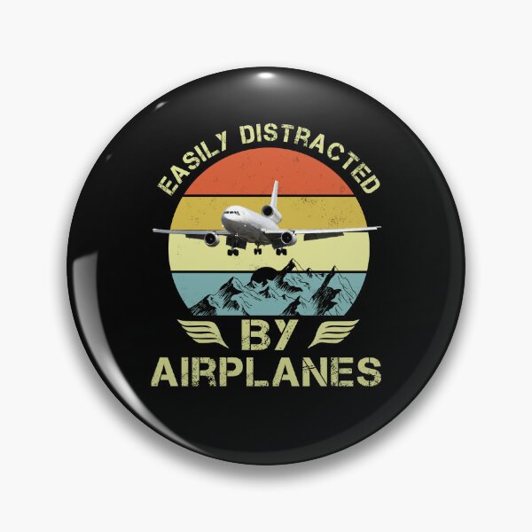 Item preview, Easily Distracted By Airplanes Vintage Aviation designed and sold by Emberglowo.