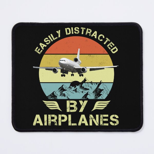 Item preview, Easily Distracted By Airplanes Vintage Aviation designed and sold by Emberglowo.