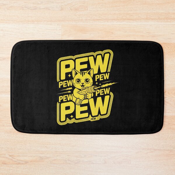 Item preview, Pew Pew Pew, Cat With Gun designed and sold by graphic-genie.