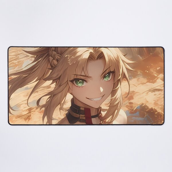 Item preview, Mordred Red Saber Fate Grand Order Rebel Knight Smirk designed and sold by Spraykart.
