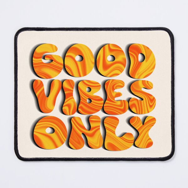 Item preview, Good Vibes Only | Retro Orange Yellow Abstract Liquid Swirl Bubble Design designed and sold by Nesstitches.
