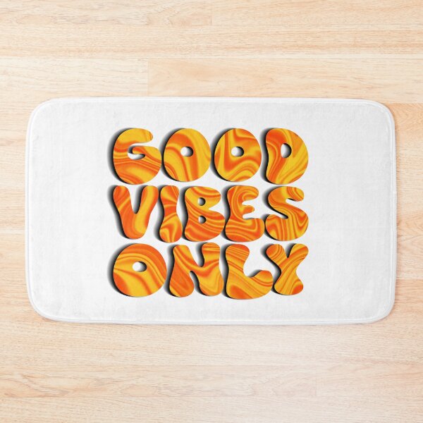 Item preview, Good Vibes Only | Retro Orange Yellow Abstract Liquid Swirl Bubble Design designed and sold by Nesstitches.