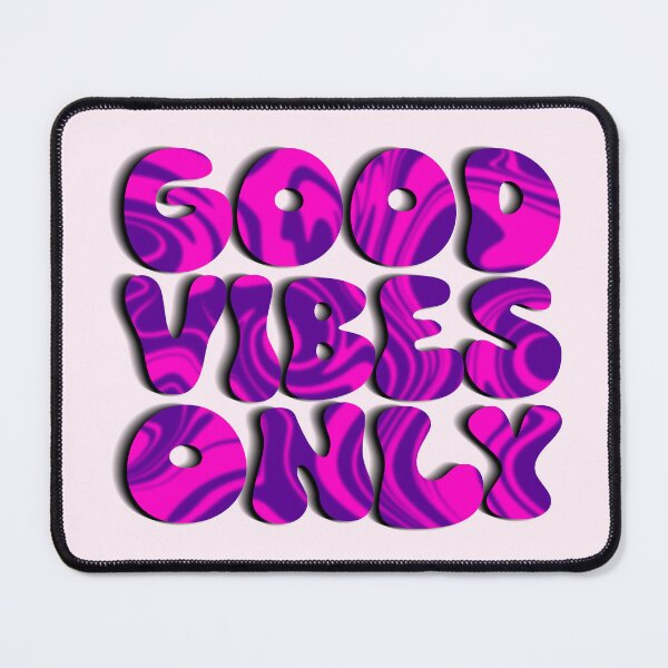 Item preview, Good Vibes Only | Retro Pink Purple Abstract Liquid Swirl Bubble Design designed and sold by Nesstitches.