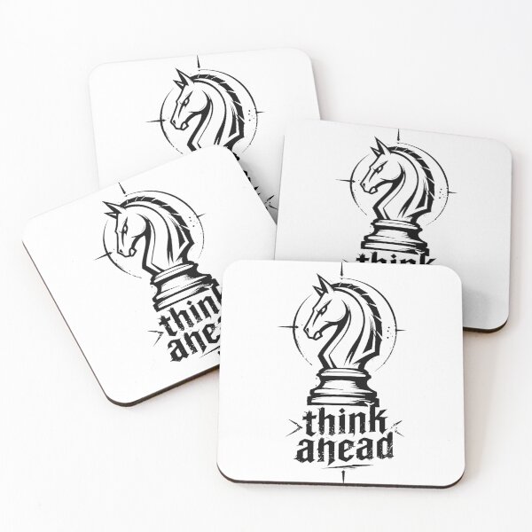 Artikelvorschau, Schach-Tattoo-Design mit Springermotiv: Minimalistische Strategie-Schachkunst entworfen und verkauft von Allcarin.