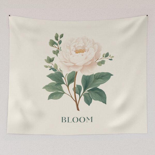 Item preview, BLOOM – Single Rose Illustration Minimal Floral Design designed and sold by BobaBunny76.