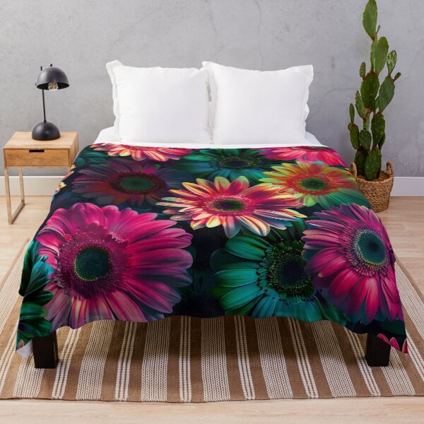 Item preview, Neon floral flowery print designed and sold by dcrc.