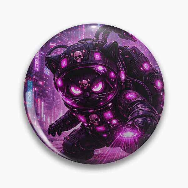 Item preview, Silver - Cyber Pulse Cat designed and sold by FontheadArt.