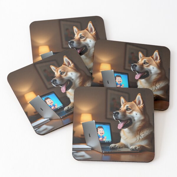 Item preview, Cartoon fan dog designed and sold by AwesomeDigiShop.
