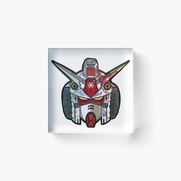 Item preview, Gundam Head – Futuristic Robot Graffiti Helmet Illustration designed and sold by Dyan4.