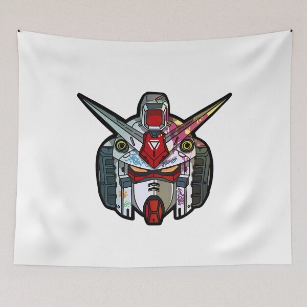 Item preview, Gundam Head – Futuristic Robot Graffiti Helmet Illustration designed and sold by Dyan4.