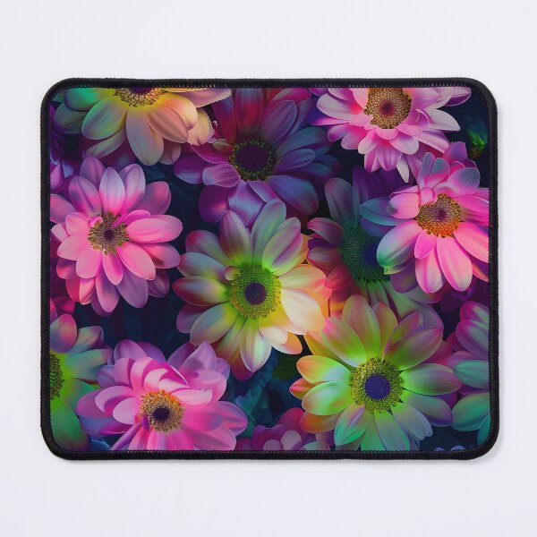 Item preview, Neon floral flowery print designed and sold by dcrc.