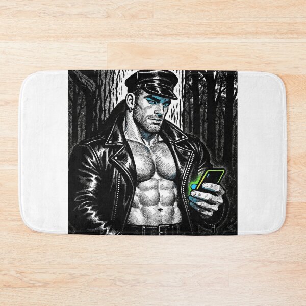 Item preview, Urban Leather Daddy Midnight Meet Pen Ink Sketch Gay Pride Art Design designed and sold by ItsAKinkThing.