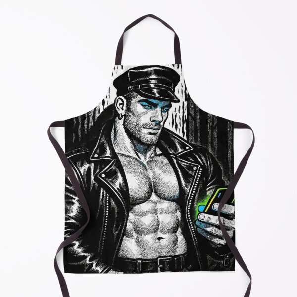 Item preview, Urban Leather Daddy Midnight Meet Pen Ink Sketch Gay Pride Art Design designed and sold by ItsAKinkThing.