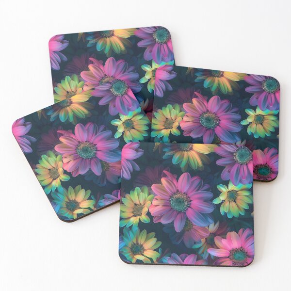 Item preview, Neon floral flowery print designed and sold by dcrc.