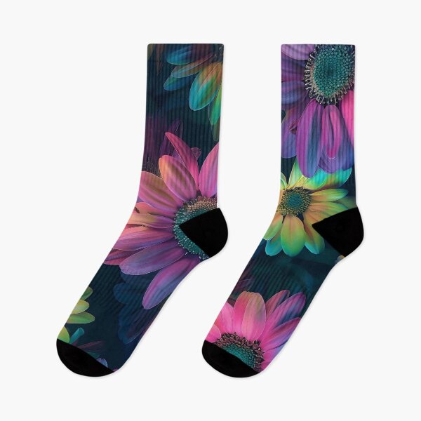 Item preview, Neon floral flowery print designed and sold by dcrc.