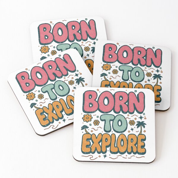 Item preview, Born To Explore Retro T-Shirt | Groovy Travel Adventure Typography Design designed and sold by FestivityFinds.