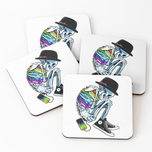 Item preview, Small Stylish Skeleton sporting Chuck Taylors, a trendy Bowler hat, and some awesome music designed and sold by HarleyWarren.