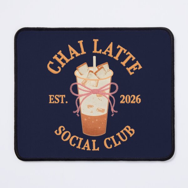 Item preview, Chai Latte Social Club T-Shirt | Aesthetic Coffee Lover Embroidery Design designed and sold by FestivityFinds.