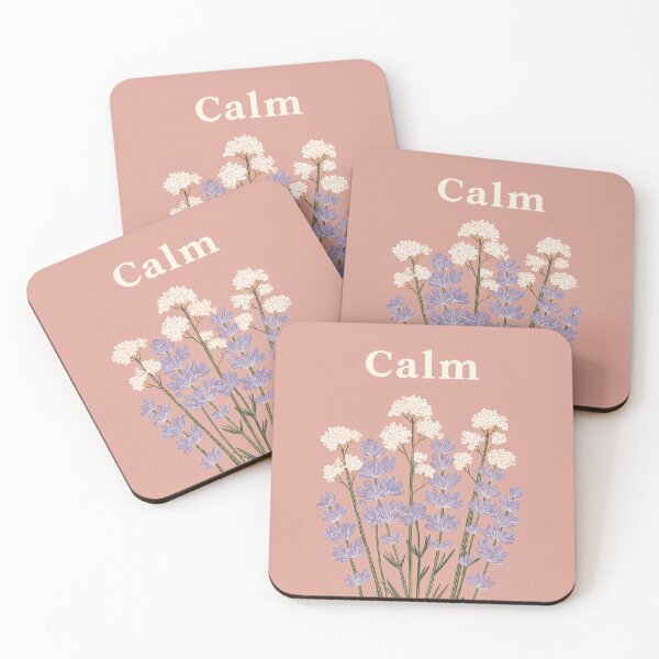 Item preview, CALM – Lavender Illustration Minimal Botanical Design designed and sold by BobaBunny76.