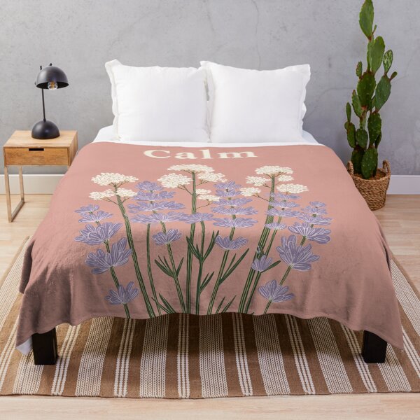 Item preview, CALM – Lavender Illustration Minimal Botanical Design designed and sold by BobaBunny76.