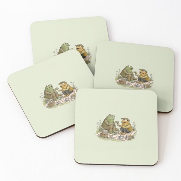 Item preview, Vintage frogs at a picnic with tea and cookies designed and sold by alybloom.