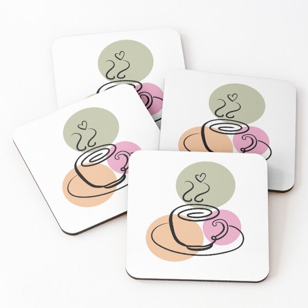 Item preview, Minimalist Continuous Line Art Coffee Cup designed and sold by LauPo.