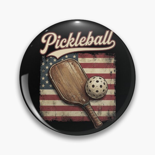 Item preview, Vintage Pickleball Paddle American Flag Retro Distressed Patriotic Sports Graphic designed and sold by JerdbordinShop.