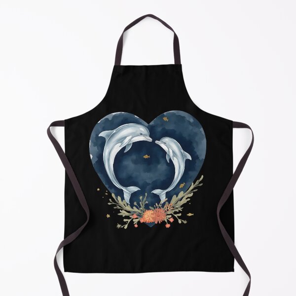 Item preview, Dolphin Heart Ocean T-Shirt | Romantic Marine Life Watercolor Design designed and sold by FestivityFinds.