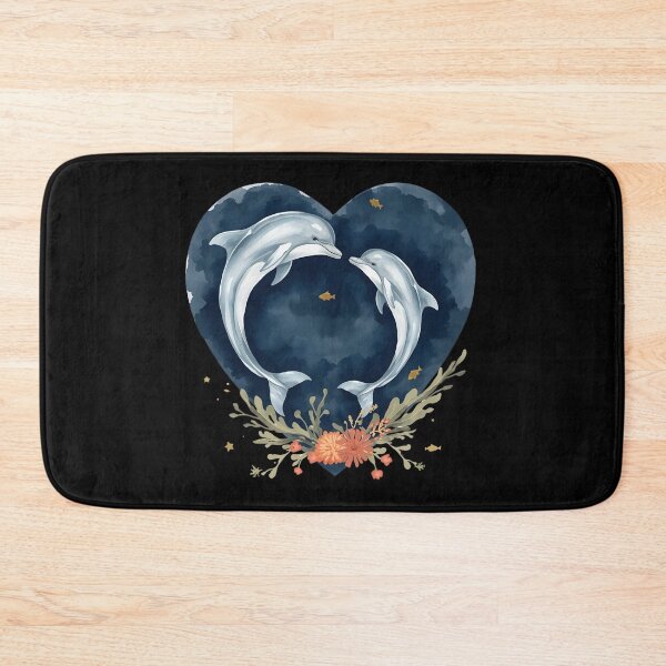 Item preview, Dolphin Heart Ocean T-Shirt | Romantic Marine Life Watercolor Design designed and sold by FestivityFinds.