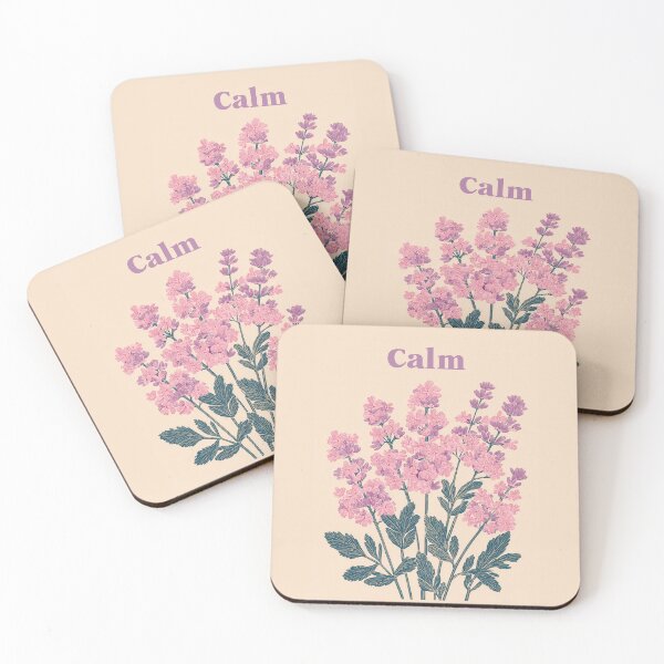 Item preview, CALM – Lavender Illustration Minimal Botanical Design designed and sold by BobaBunny76.