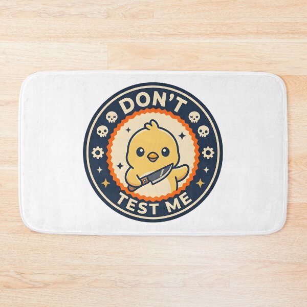 Item preview, Dont Test Me Duck Sticker – Kawaii Humor Cartoon Badge Design designed and sold by DIRTYSKETCHH.