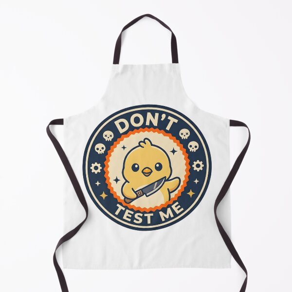 Item preview, Dont Test Me Duck Sticker – Kawaii Humor Cartoon Badge Design designed and sold by DIRTYSKETCHH.