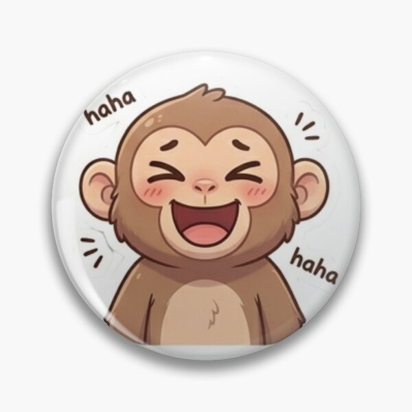 Item preview, Happy Laughing Monkey Haha Sticker designed and sold by Mochi-Sprites.