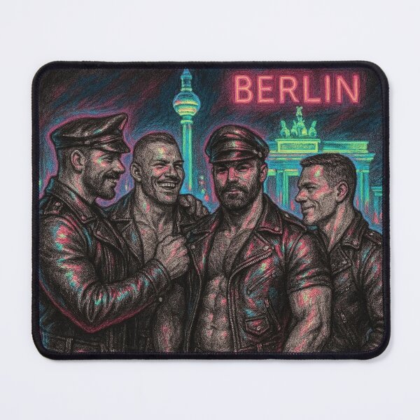 Item preview, Berlin Leather Biker Daddies Unite Colorsplash Sketch Gay Pride Art Design designed and sold by ItsAKinkThing.