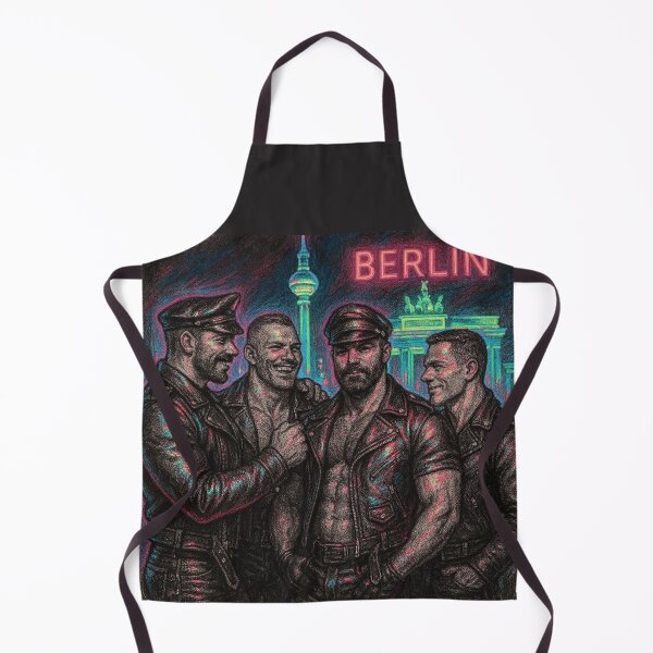 Item preview, Berlin Leather Biker Daddies Unite Colorsplash Sketch Gay Pride Art Design designed and sold by ItsAKinkThing.