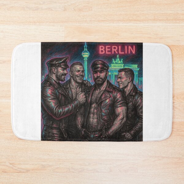 Item preview, Berlin Leather Biker Daddies Unite Colorsplash Sketch Gay Pride Art Design designed and sold by ItsAKinkThing.