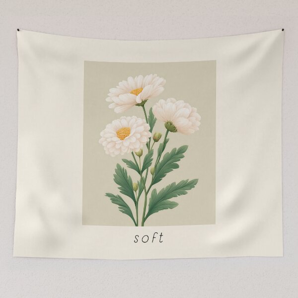 Item preview, SOFT – Daisy Illustration Minimal Floral Design designed and sold by BobaBunny76.