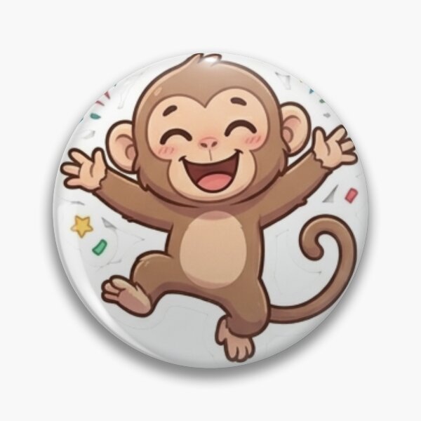 Item preview, Excited Happy Jumping Party Monkey Sticker designed and sold by Mochi-Sprites.