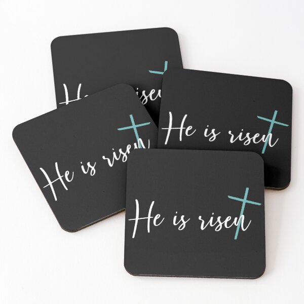 Item preview, He Is Risen Cross Script Easter Tee designed and sold by OlyvieArt.
