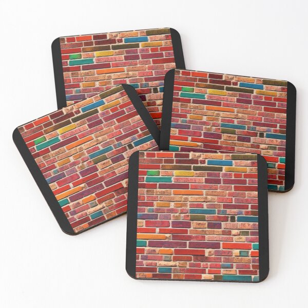Item preview, Vibrant Multi-Colored Brick Wall: Textured Graffiti-Inspired Pattern designed and sold by GrimNest.